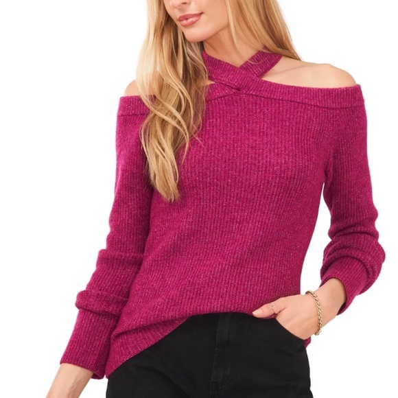 Sam and Jess Off Shoulder Knit Sweater - Picture 1 of 7